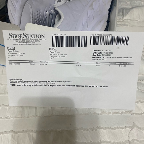 Hoka White Running Shoes - Picture 2 of 2